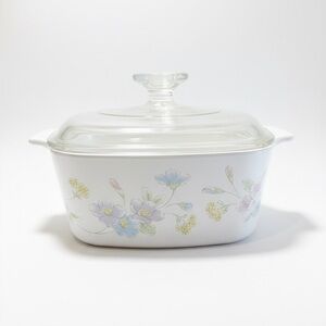 Corning Ware Pastel Bouquet 1.5 Quart Casserole Dish w/ Lid